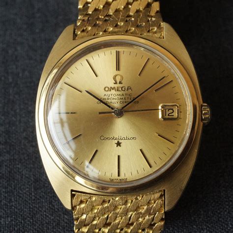 omega constellation oro|vintage omega constellation 18k gold watch.